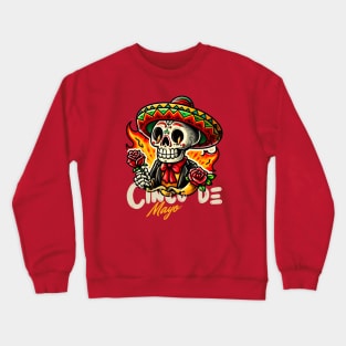 Cinco de mayo skull head Crewneck Sweatshirt